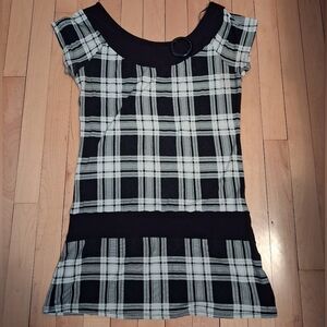 Black and White Plaid Dress